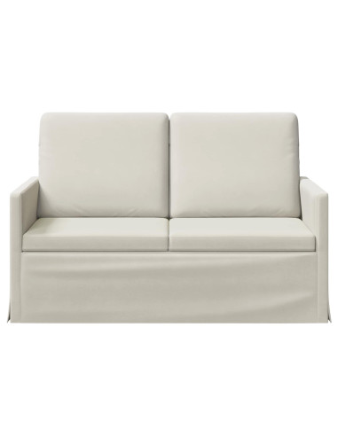 Divano a 2 posti Crema 130 x 81 x 82 cm Velluto (V)