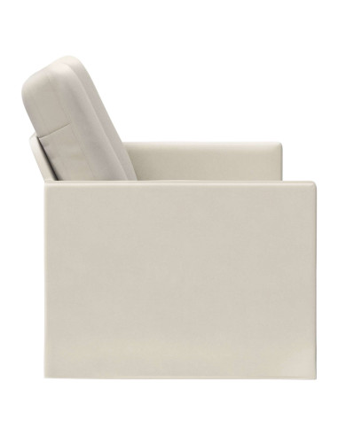 Divano a 2 posti Crema 130 x 81 x 82 cm Velluto (V)