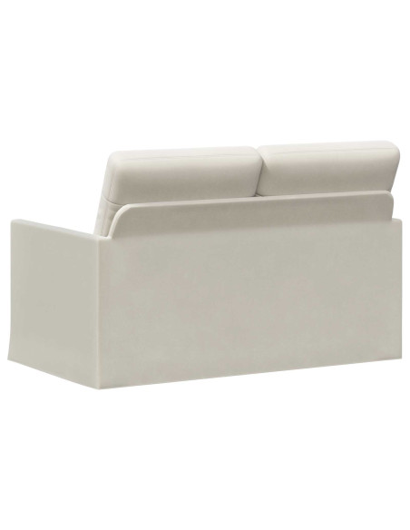 Divano a 2 posti Crema 130 x 81 x 82 cm Velluto (V)
