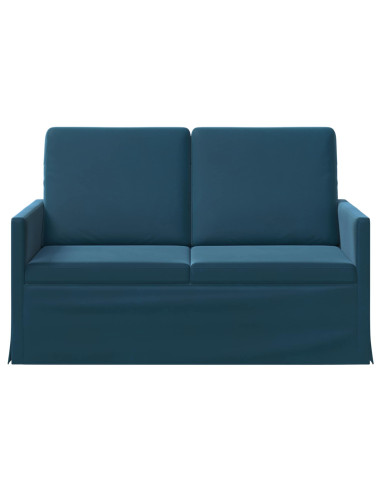 Divano a 2 posti Blu 130 x 81 x 82 cm Velluto (V)