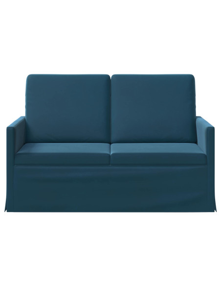 Divano a 2 posti Blu 130 x 81 x 82 cm Velluto (V)