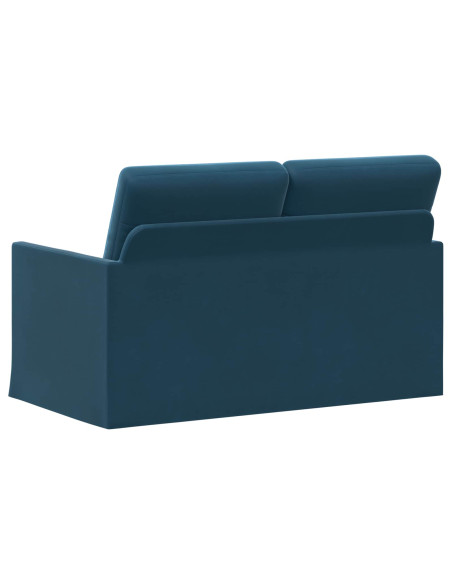 Divano a 2 posti Blu 130 x 81 x 82 cm Velluto (V)