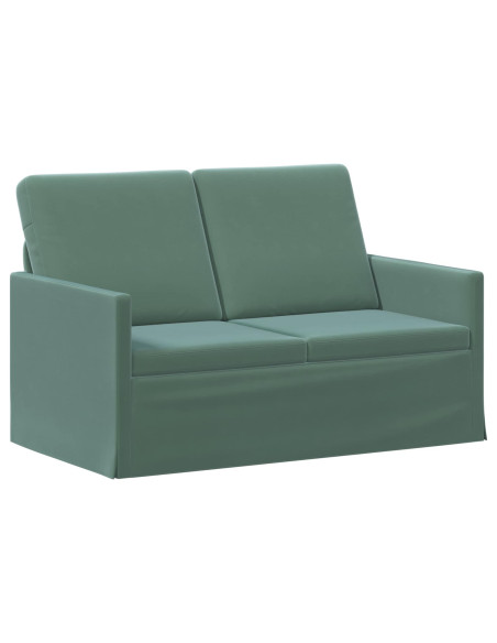 Divano a 2 posti Verde Mare 130 x 81 x 82 cm Velluto (V)