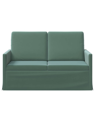 Divano a 2 posti Verde Mare 130 x 81 x 82 cm Velluto (V)