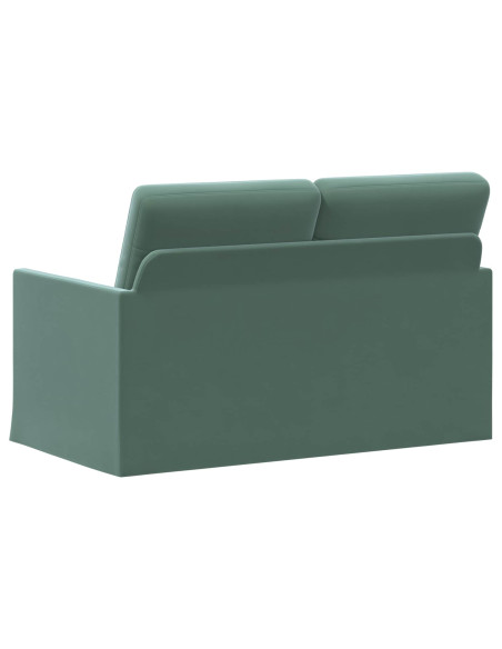 Divano a 2 posti Verde Mare 130 x 81 x 82 cm Velluto (V)
