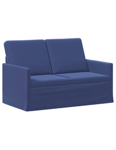 Divano a 2 posti Blu Polizia 130 x 81 x 82 cm Velluto (V) 2