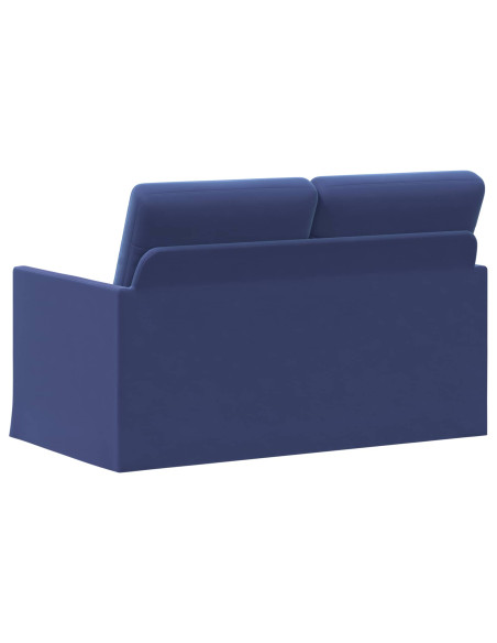 Divano a 2 posti Blu Polizia 130 x 81 x 82 cm Velluto (V)