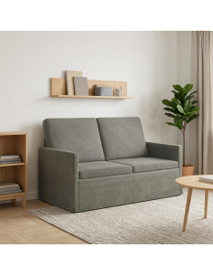Divano a 2 posti Grigio Chiaro 130 x 81 x 82 cm