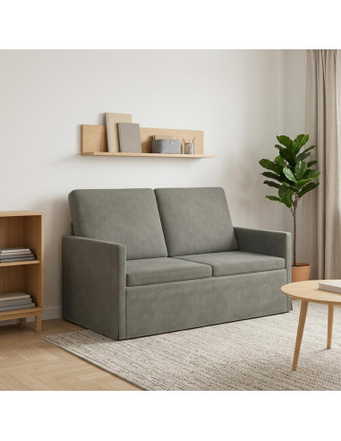 Divano a 2 posti Grigio Chiaro 130 x 81 x 82 cm