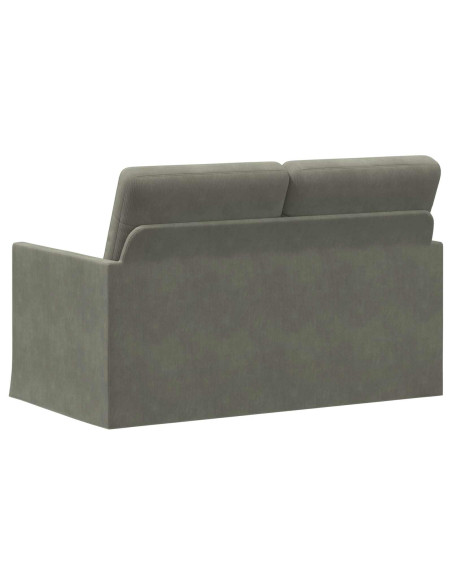 Divano a 2 posti Grigio Chiaro 130 x 81 x 82 cm