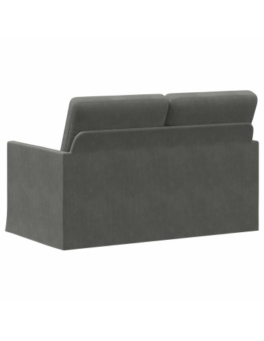 Divano a 2 posti Grigio Scuro 130 x 81 x 82 cm Tessuto in Cords