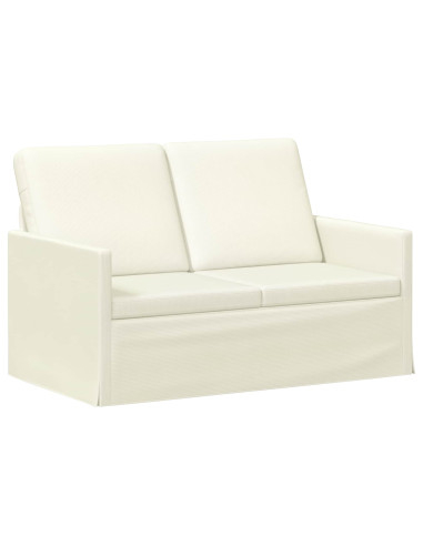 Divano a 2 posti Crema 130 x 81 x 82 cm Tessuto in Cords