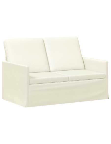 Divano a 2 posti Crema 130 x 81 x 82 cm Tessuto in Cords