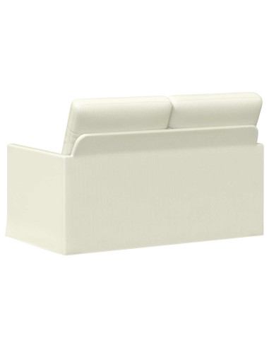 Divano a 2 posti Crema 130 x 81 x 82 cm Tessuto in Cords