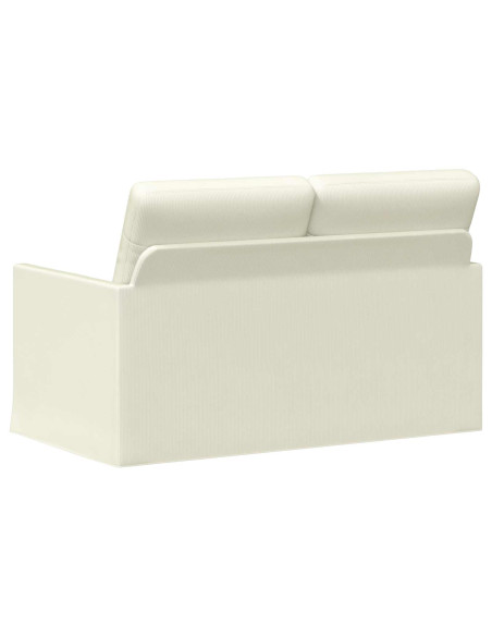 Divano a 2 posti Crema 130 x 81 x 82 cm Tessuto in Cords