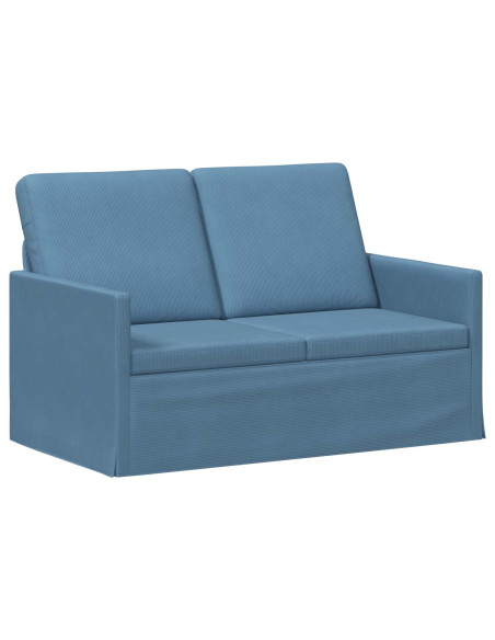 Divano a 2 posti Blu 130 x 81 x 82 cm Tessuto in Cords