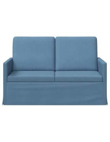 Divano a 2 posti Blu 130 x 81 x 82 cm Tessuto in Cords