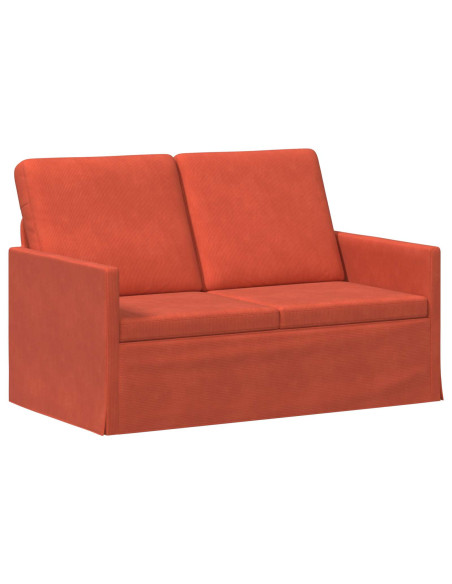 Divano a 2 posti Rosso Arancio 130 x 81 x 82 cm