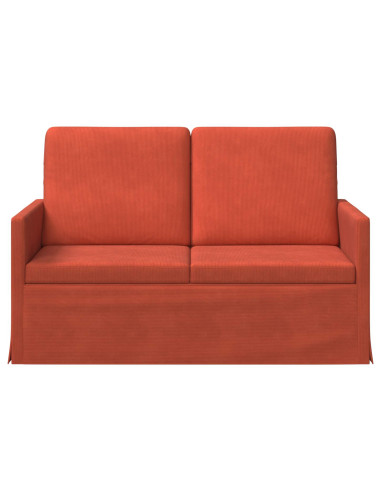 Divano a 2 posti Rosso Arancio 130 x 81 x 82 cm