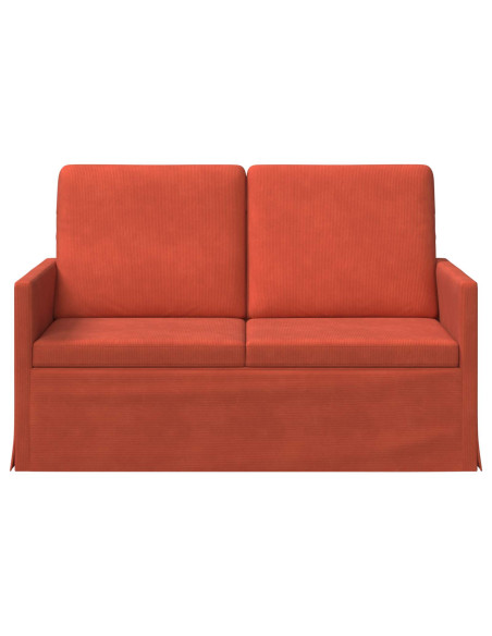 Divano a 2 posti Rosso Arancio 130 x 81 x 82 cm