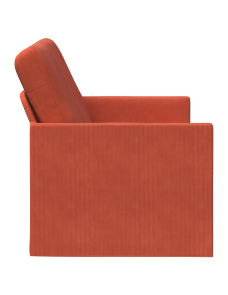 Divano a 2 posti Rosso Arancio 130 x 81 x 82 cm
