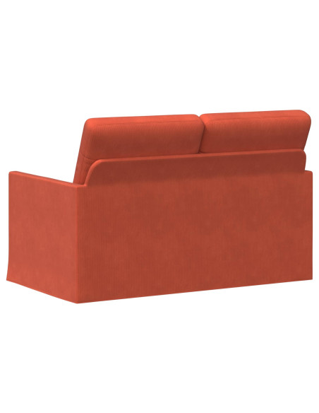 Divano a 2 posti Rosso Arancio 130 x 81 x 82 cm
