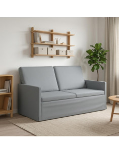 Divano a 2 posti Grigio Chiaro 150 x 81 x 82 cm Tessuto