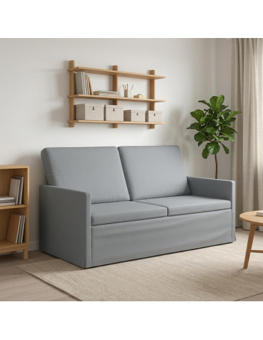 Divano a 2 posti Grigio Chiaro 150 x 81 x 82 cm Tessuto