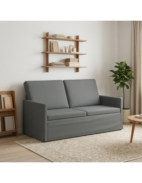 Divano a 2 posti Grigio Scuro 150 x 81 x 82 cm Tessuto