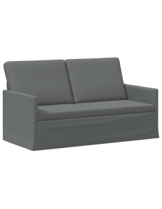 Divano a 2 posti Grigio Scuro 150 x 81 x 82 cm Tessuto 2