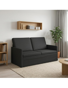 Divano a 2 posti Nero 150 x 81 x 82 cm Tessuto