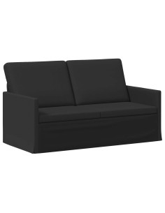 Divano a 2 posti Nero 150 x 81 x 82 cm Tessuto 2