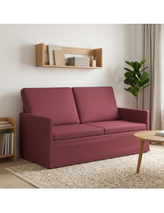 Divano a 2 posti Rosso Vino 150 x 81 x 82 cm Tessuto