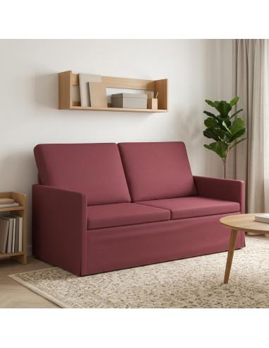 Divano a 2 posti Rosso Vino 150 x 81 x 82 cm Tessuto
