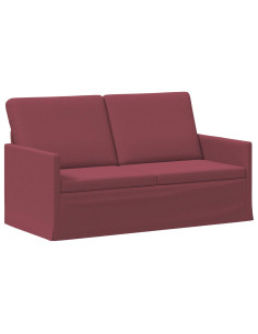 Divano a 2 posti Rosso Vino 150 x 81 x 82 cm Tessuto 2
