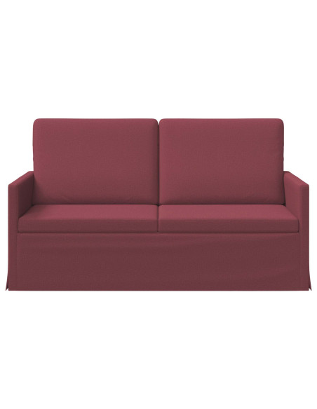 Divano a 2 posti Rosso Vino 150 x 81 x 82 cm Tessuto