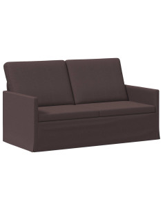 Divano a 2 posti Marrone Scuro 150 x 81 x 82 cm Tessuto 2