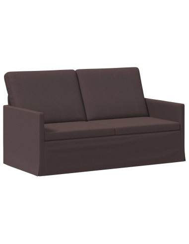 Divano a 2 posti Marrone Scuro 150 x 81 x 82 cm Tessuto