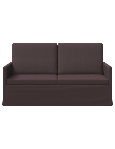 Divano a 2 posti Marrone Scuro 150 x 81 x 82 cm Tessuto