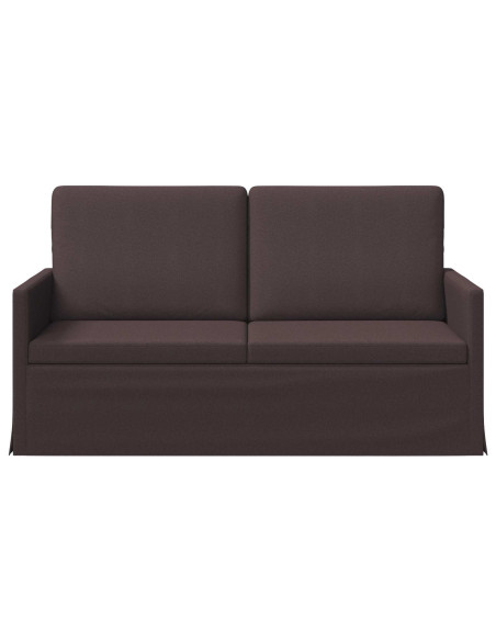 Divano a 2 posti Marrone Scuro 150 x 81 x 82 cm Tessuto