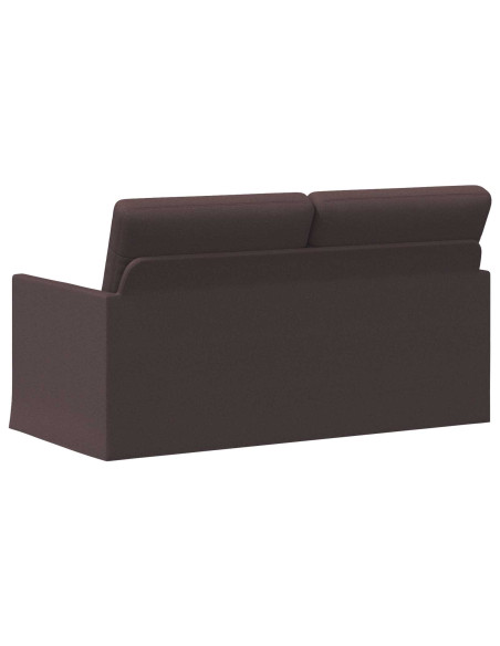 Divano a 2 posti Marrone Scuro 150 x 81 x 82 cm Tessuto