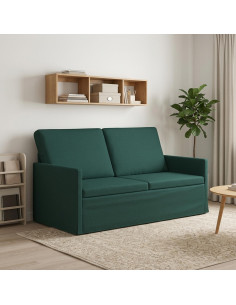Divano a 2 posti Verde Scuro 150 x 81 x 82 cm Tessuto
