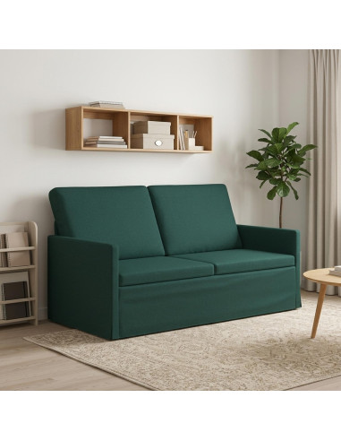 Divano a 2 posti Verde Scuro 150 x 81 x 82 cm Tessuto