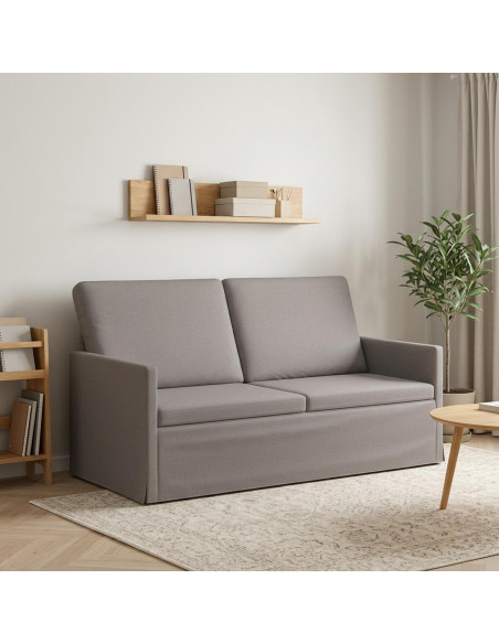 Divano a 2 posti Tortora 150 x 81 x 82 cm Tessuto