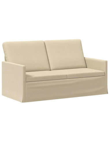 Divano a 2 posti Crema 150 x 81 x 82 cm Tessuto