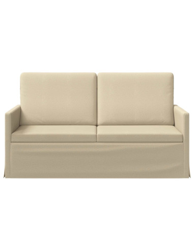Divano a 2 posti Crema 150 x 81 x 82 cm Tessuto