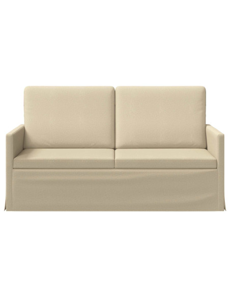 Divano a 2 posti Crema 150 x 81 x 82 cm Tessuto