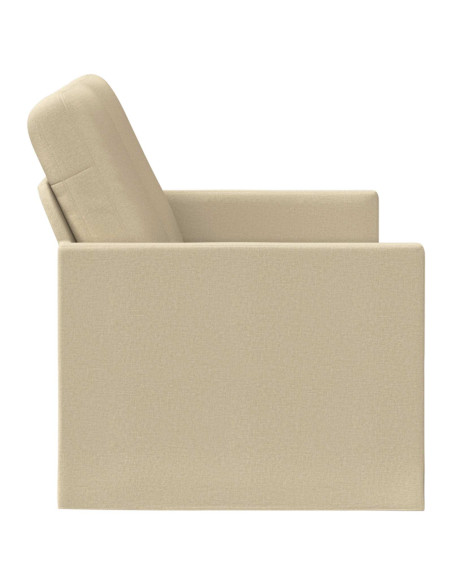 Divano a 2 posti Crema 150 x 81 x 82 cm Tessuto