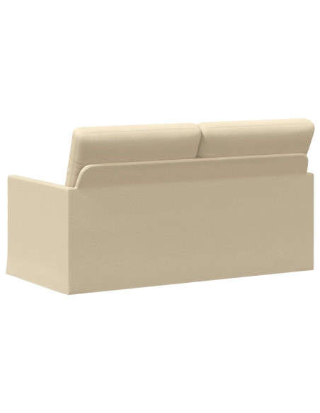 Divano a 2 posti Crema 150 x 81 x 82 cm Tessuto