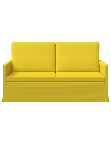 Divano a 2 posti Giallo Chiaro 150 x 81 x 82 cm Tessuto